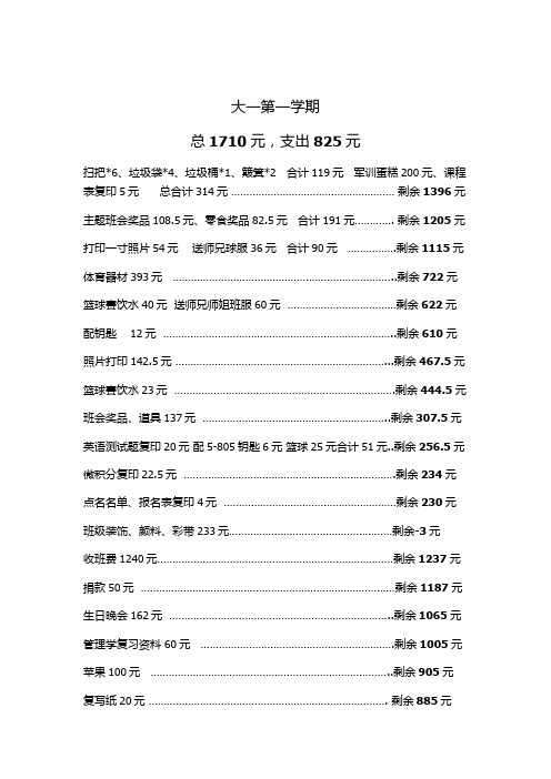 班费记录