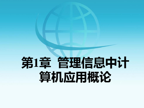 管理系统中的计算机应用第1章PPT课件