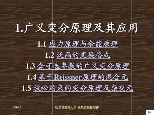 1[1].广义变分原理及其应用1.