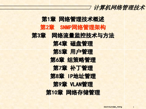 计算机网络管理技术
