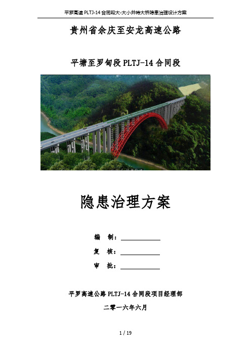 平罗高速PLTJ-14合同段大-大小井特大桥隐患治理设计方案