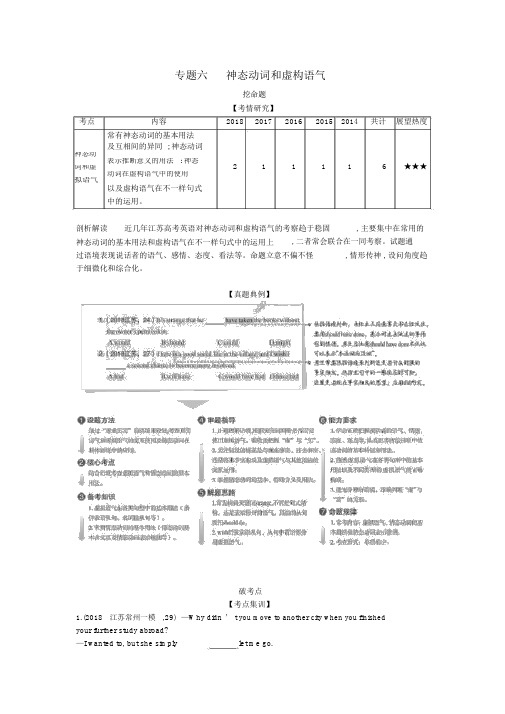 江苏省高考英语总复习专题六情态动词和虚拟语气学案
