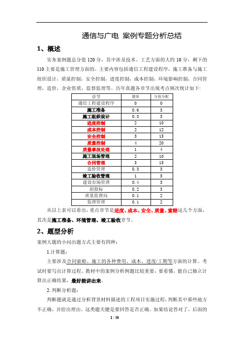 通信实务案例专题分析总结()