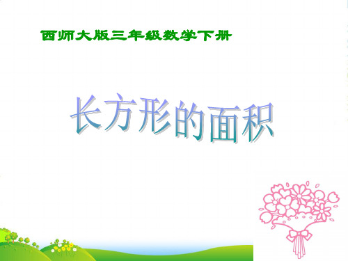 西师大版三年级下册数学课件2.2长方形和正方形面积的计算 (共14张PPT)