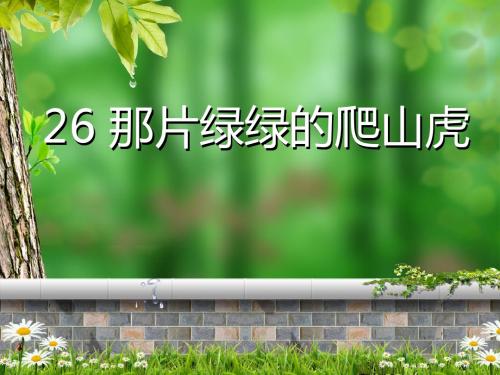 4上第26课《那片绿绿的爬山虎》