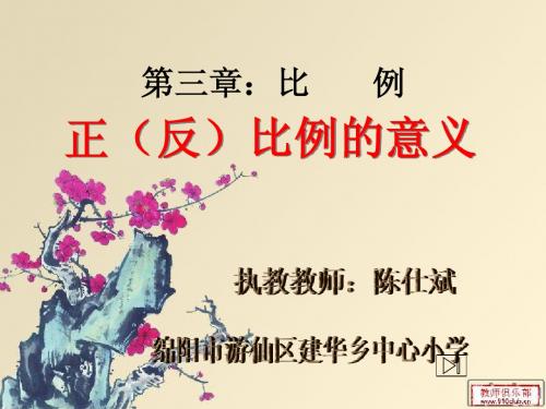 正(反)比例的意义对比教学课件