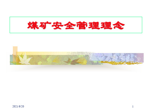 安全管理理念PPT课件