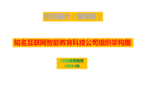知名互联网智能教育科技公司组织架构图(最新版)