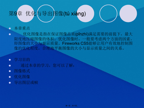 fireworks cs5标准实例课件第9章  优化与导出图像(共17张PPT)