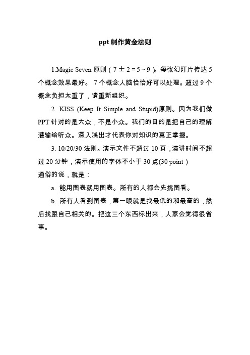 PPT制作法则
