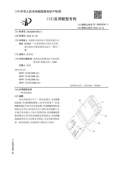 【CN209526294U】一种充电插头【专利】