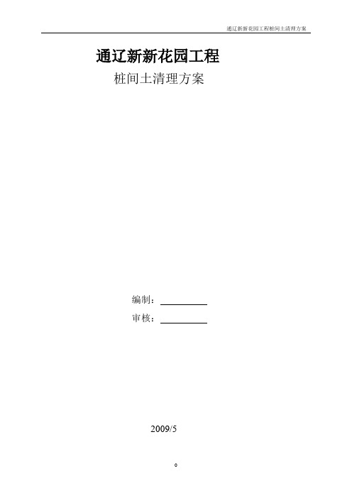 桩间土清理方案