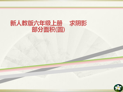 新人教版六年级上册    求阴影部分面积(圆)