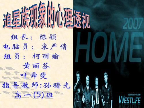 追星族现象的心理透视PPT演示课件