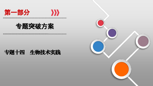 2020届高考生物二轮复习教学课件：第1部分 专题14生物技术实践(共94张PPT)