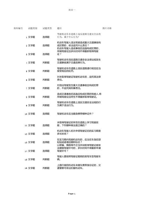 2013驾照科目一考试题库整理最终版(898题带插图))_最新安全文明驾驶题库