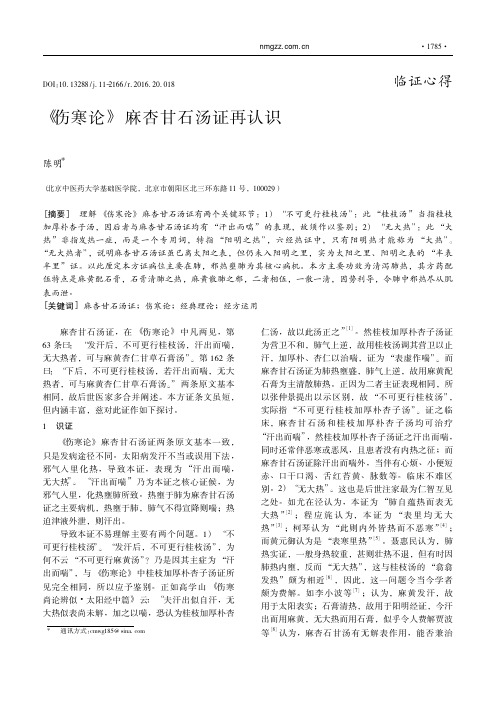 _伤寒论_麻杏甘石汤证再认识_陈明