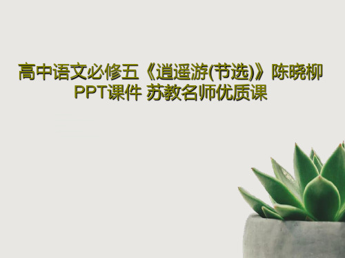 高中语文必修五《逍遥游(节选)》陈晓柳PPT课件 苏教名师优质课共19页