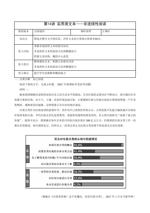 2019年高考一轮复习 实用类文本非连续性文本阅读