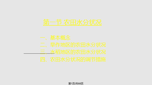 农田水利学PPT课件