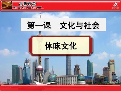 思想政治③必修1.1《体味文化》PPT课件