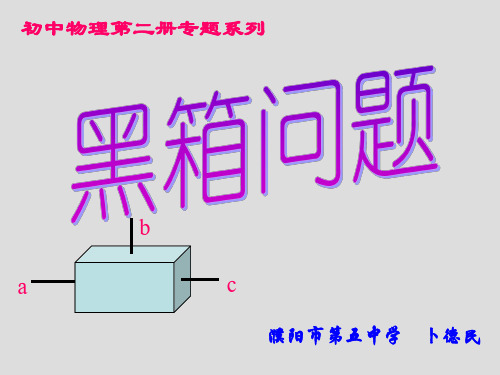 卜德民电学-黑箱问题旧人教版