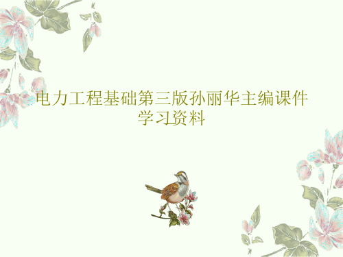 电力工程基础第三版孙丽华主编课件学习资料共46页