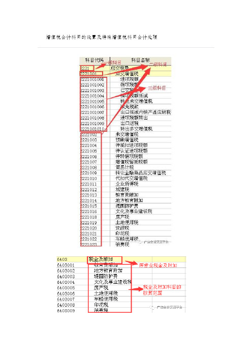 特殊增值税科目会计处理