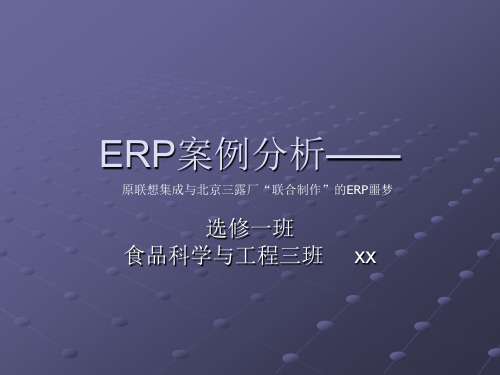 ERP案例分析