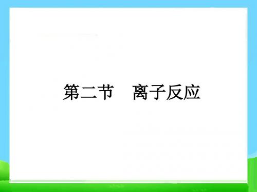 高考化学一轮复习离子反应