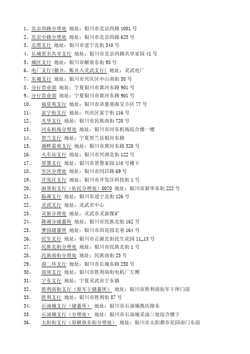 工商银行网点设置