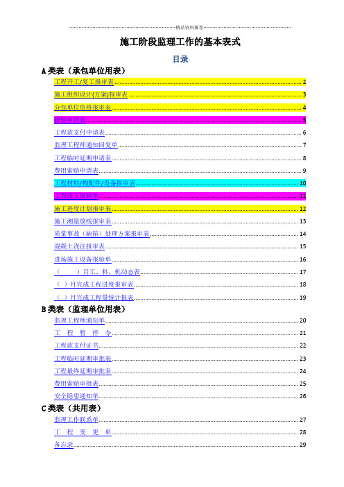 工程报验表格(全版)