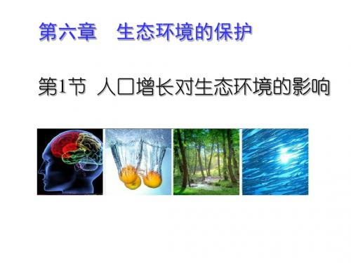 人教版高中生物必修三课件6.1人口增长对生态环境的影响(13张ppt)