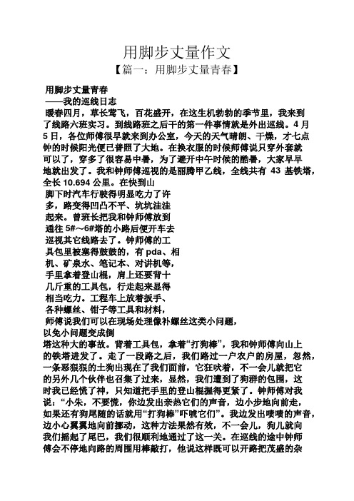 作文范文之用脚步丈量作文