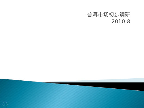 普洱房地产市场调研