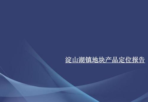 淀山湖镇地块产品定位报告2010-64页