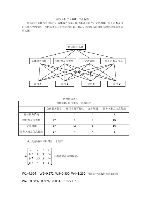层次分析法