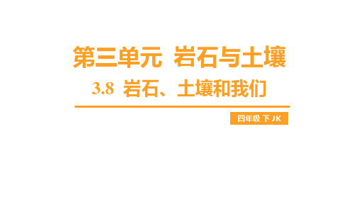 3.8 岩石、土壤和我们(课件)教科版科学四年级下册