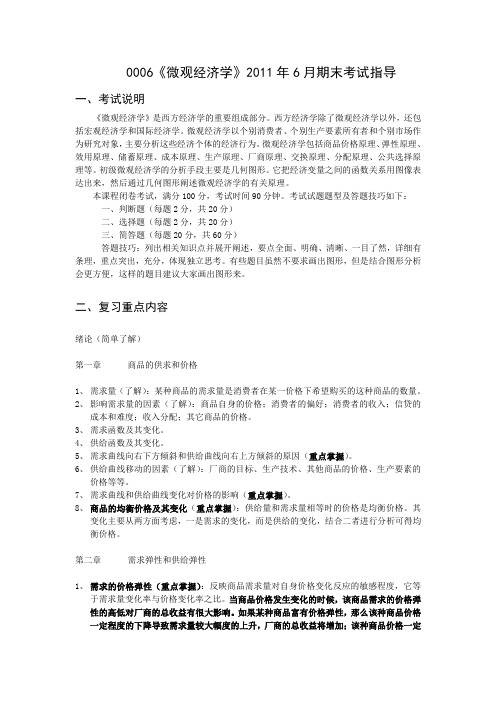 微观经济学考试指导_dyqT