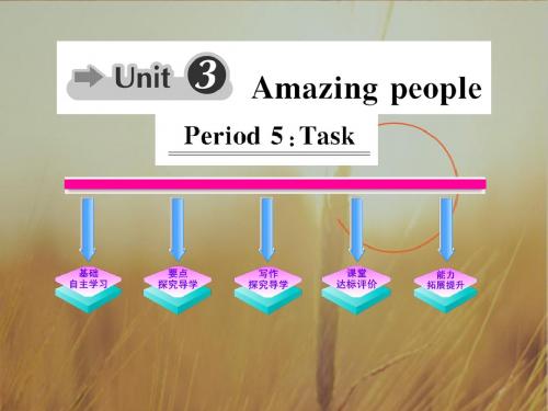 最新-2018学年高中英语 Unit3Amazing peoplePeriod5课