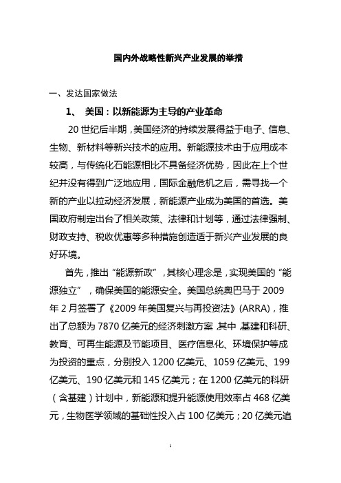 国内外战略性新兴产业发展的举措1210