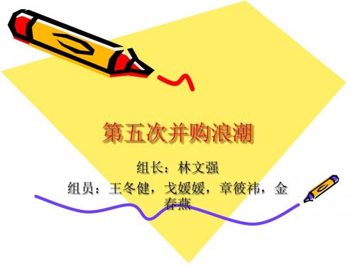 美国第5次并购浪潮 精美PPT