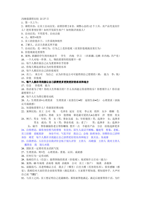 冯小强精华班三天课程笔记