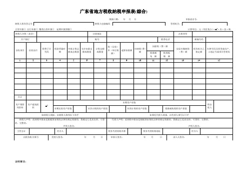 地税申报表