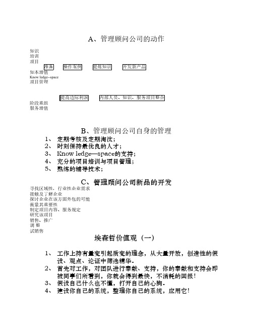 咨询--埃森哲管理顾问入模培训课程资料DOC