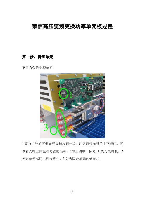 荣信变频单元板更换过程