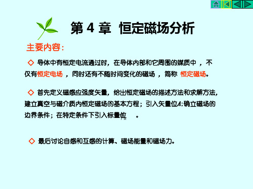 电磁场与电磁波(第4章恒定磁场)
