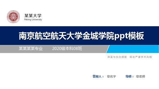 南京航空航天大学金城学院ppt模板