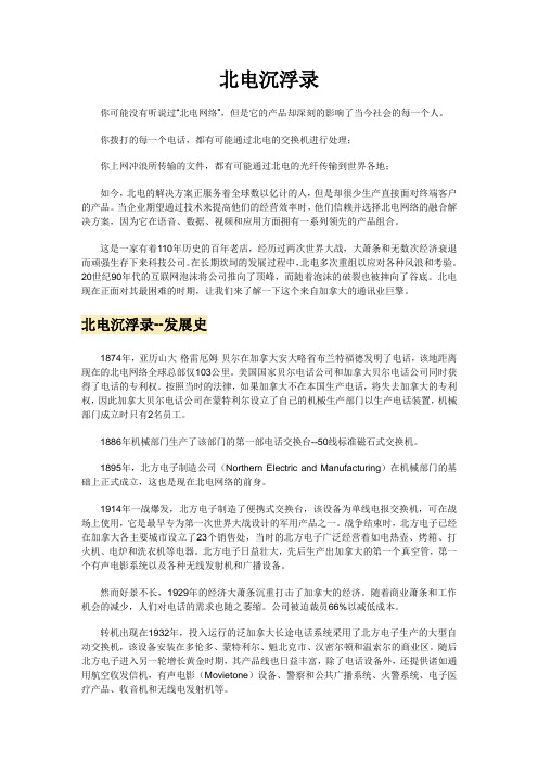 北电沉浮录
