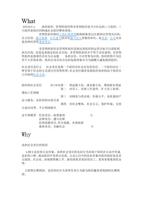 组织的社会责任